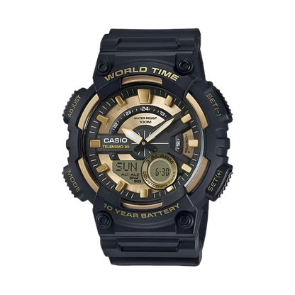 MONTRE CASIO BLACK SAMURAI POUR HOMMES AEQ-110W