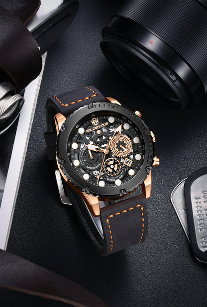 STAINLESS STEEL HOLLOW WATCH FOR MEN