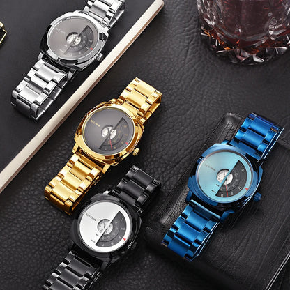 New Gold Wirst Watches Men 2023Top Brand Luxury Golden Quartz Wristwatches For Male Clock relogio masculino Men relojes