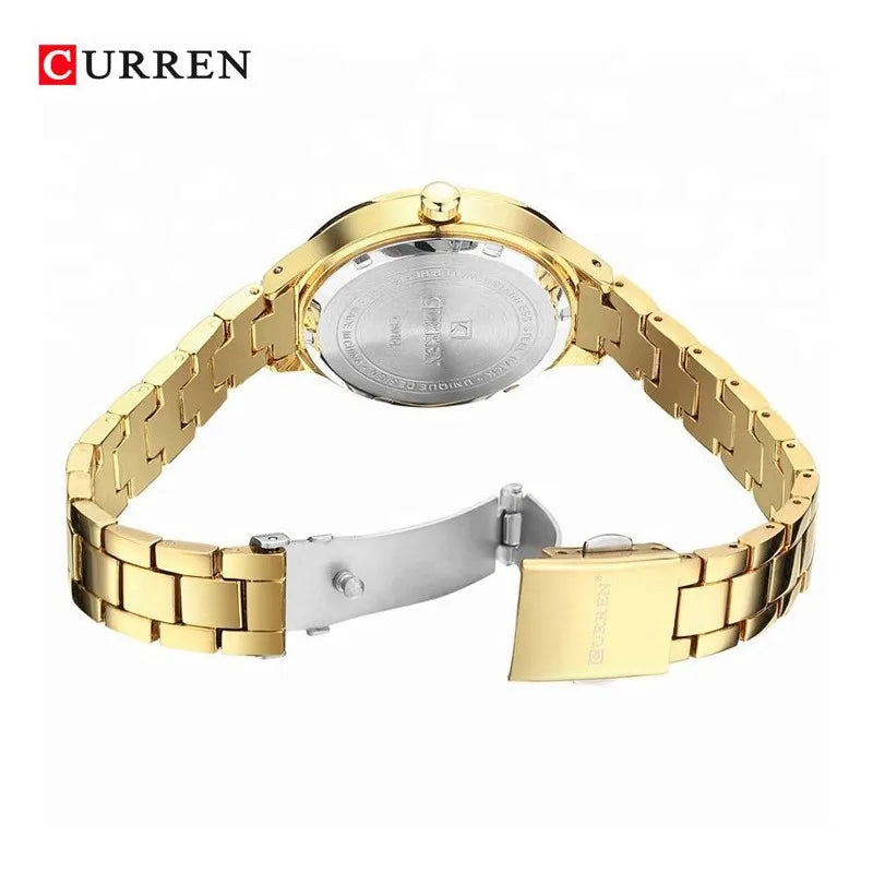 CURREN Fashion Women Watch Korea Elegant Quartz Watch Luxury Steel Strap Bracelet Alloy Waterproof Casual Wristwatches Female Cl