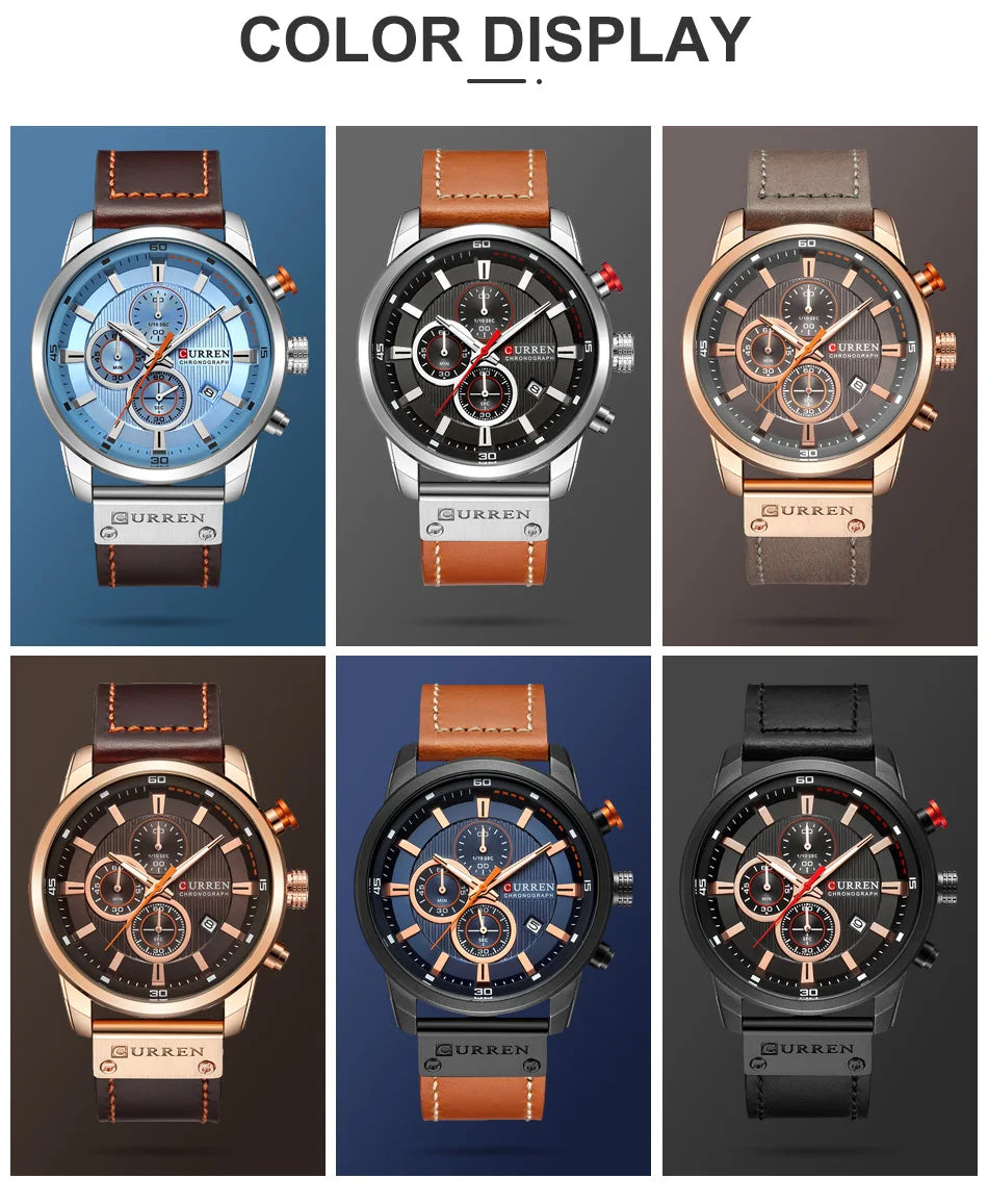 Top Brand Luxury CURREN Men's Sports Watches Fashion Casual Quartz Watch Men Military Wrist Watch Male relogio Clock 8291