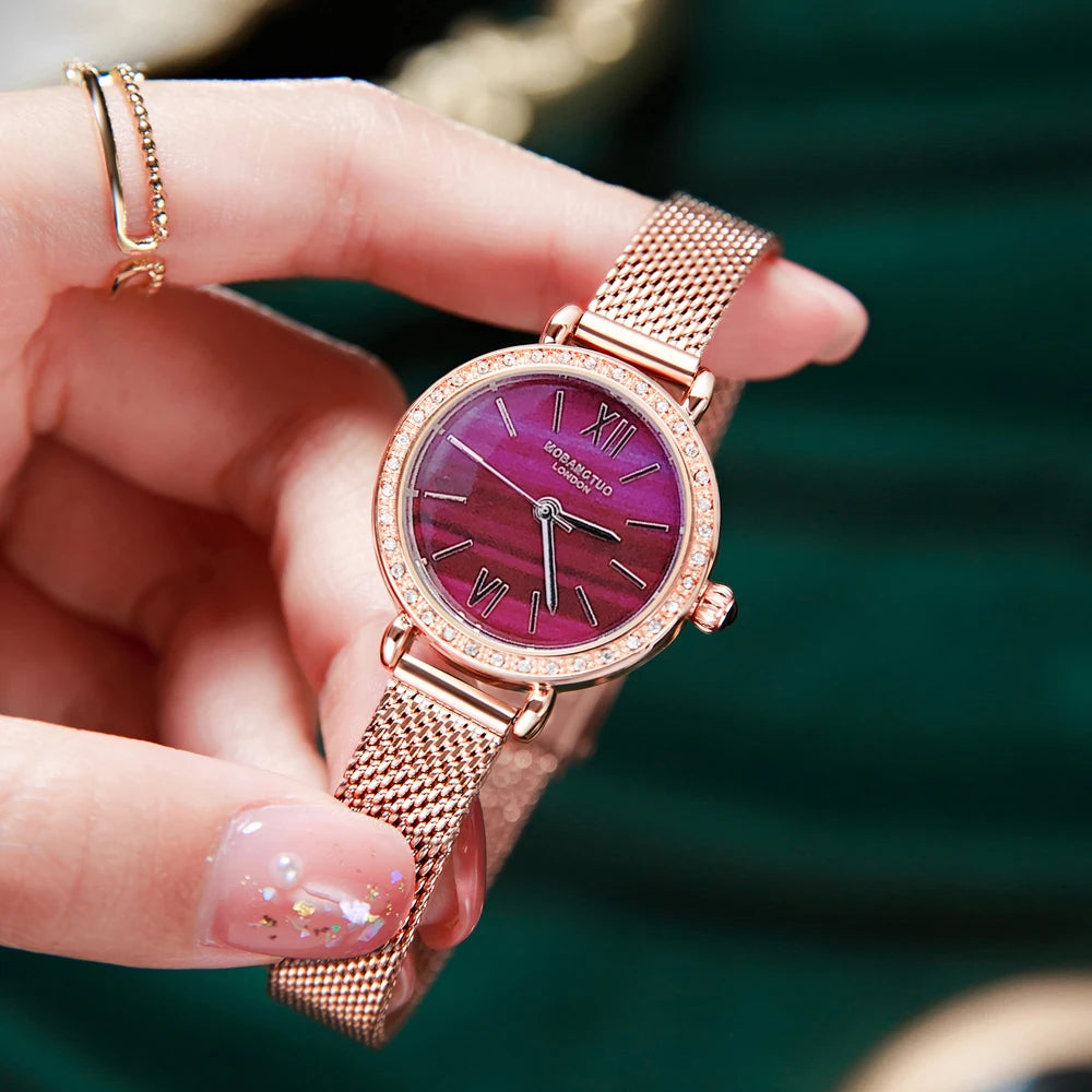 New Women Watches Rose Gold Silver Ladies Bracelet Watch Quartz Rhinestone Dress Wristwatch Feminino Reloj Mujer Kol Saati