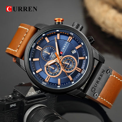 Top Brand Luxury CURREN Men's Sports Watches Fashion Casual Quartz Watch Men Military Wrist Watch Male relogio Clock 8291