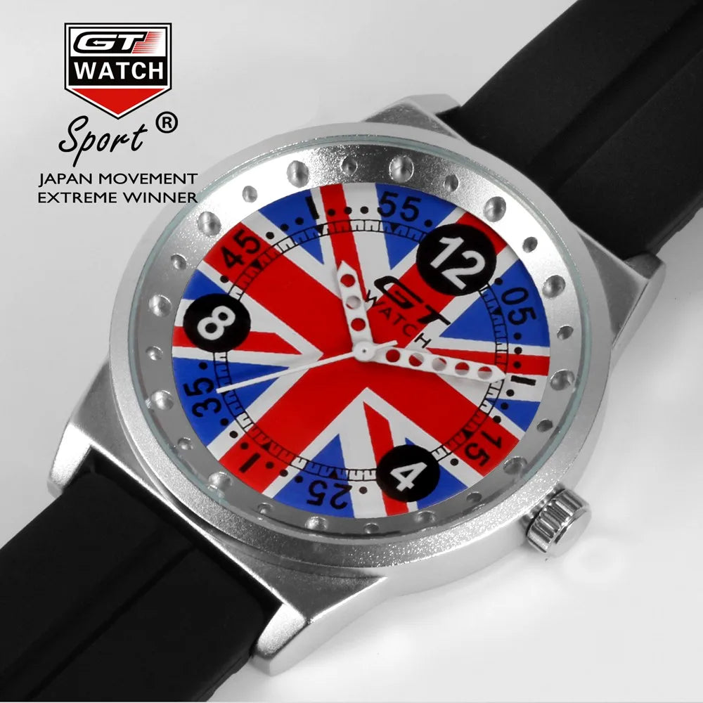 GT Watch Men Italy Flag F1 Sport Watch Mens Watches Top Brand Luxury Men's Watch Clock reloj hombre erkek kol saati relogio