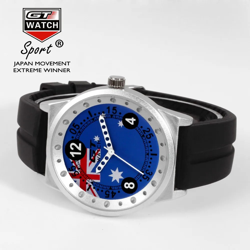 GT Watch Men Italy Flag F1 Sport Watch Mens Watches Top Brand Luxury Men's Watch Clock reloj hombre erkek kol saati relogio