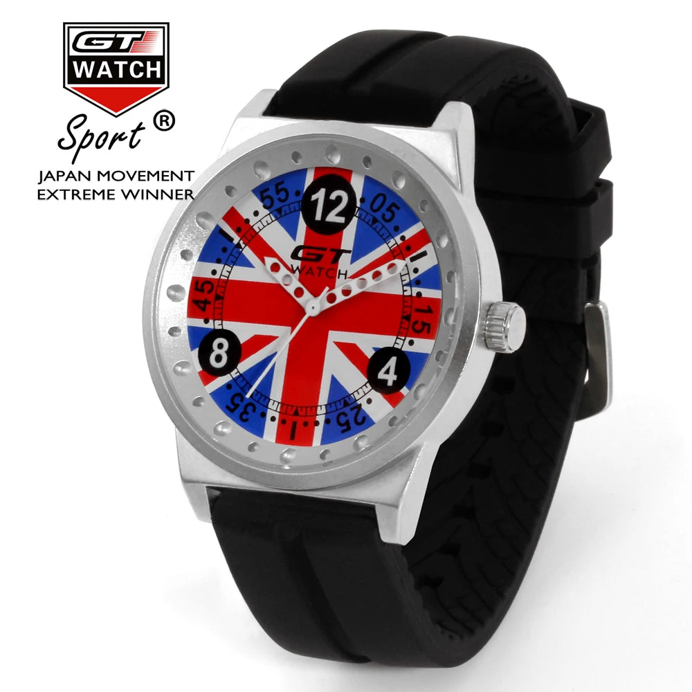 GT Watch Men Italy Flag F1 Sport Watch Mens Watches Top Brand Luxury Men's Watch Clock reloj hombre erkek kol saati relogio