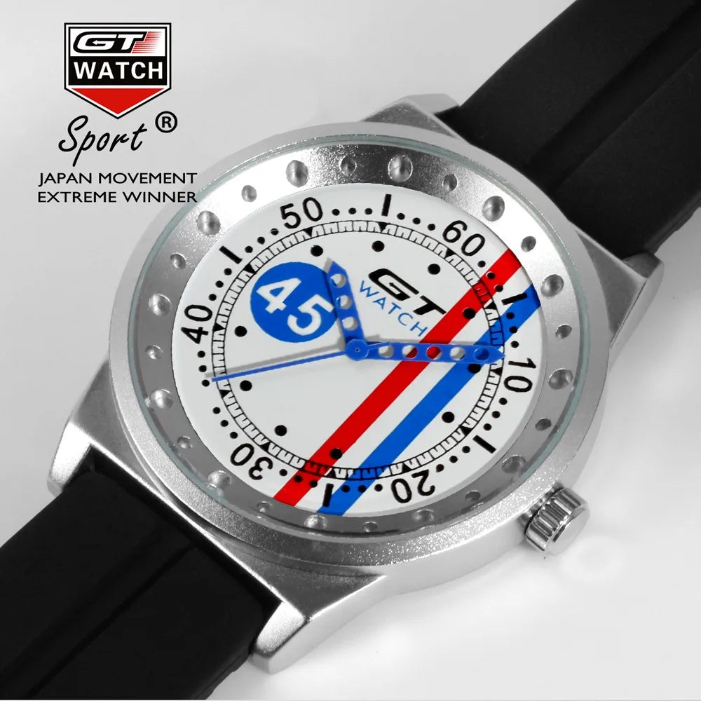 Top Brand GT Watch Men Watch Silicone Strap F1 Sport Watches Fashion Men's Watch Clock saat relogio masculino reloj hombre