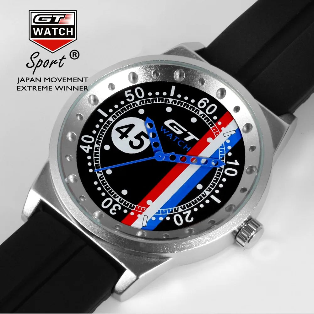 Top Brand GT Watch Men Watch Silicone Strap F1 Sport Watches Fashion Men's Watch Clock saat relogio masculino reloj hombre