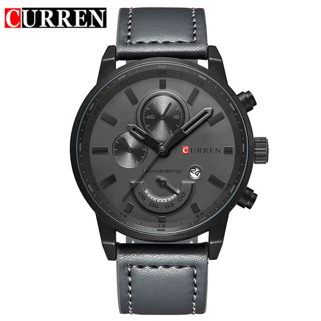 CURREN Watch For Men Top Luxury Brand Fashion Sport Quartz Business Wristwatch Quartz Military Genuine Leather Relogio Masculino