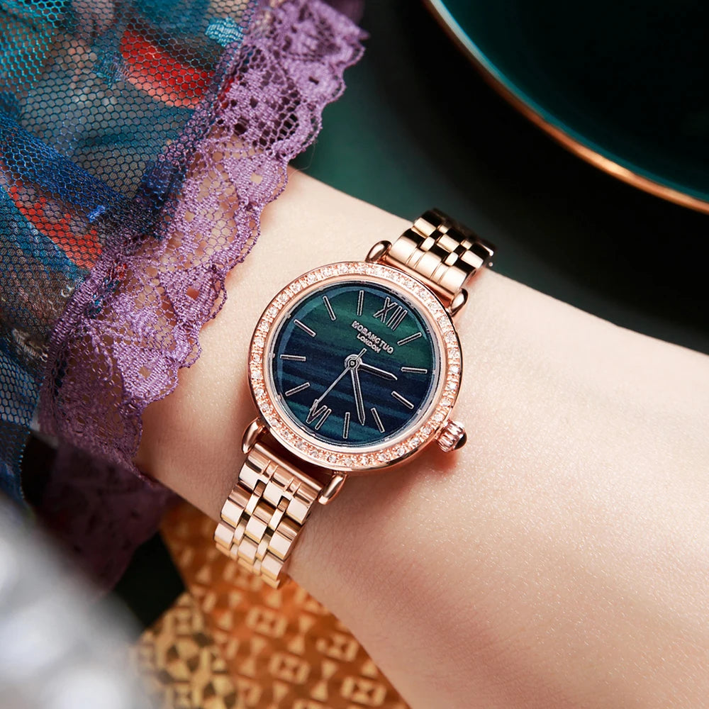 New Women Watches Rose Gold Silver Ladies Bracelet Watch Quartz Rhinestone Dress Wristwatch Feminino Reloj Mujer Kol Saati