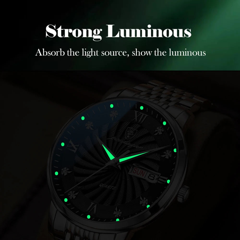 POEDAGAR Top Brand Luxury Business Watch Men Waterproof Luminous Date Clock Sport Watches Mens Quartz Wristwatch Man