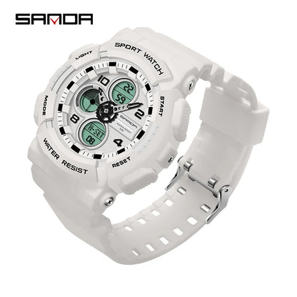 SANDA Nouvelle Montre De Sport Numérique De Luxe Pour Femmes Multifonction Montres Étanches Numériques Pour Dames Horloge Décontractée Relogio Feminino 6027