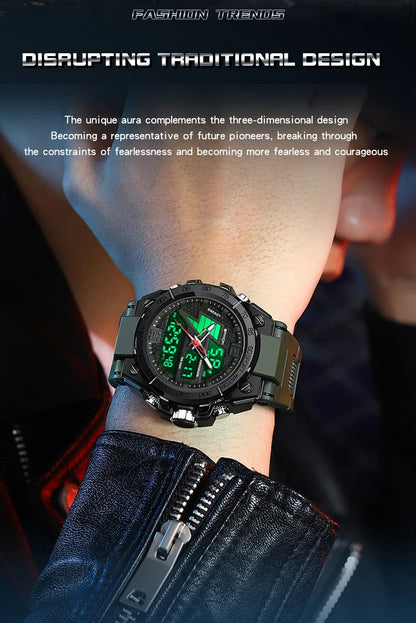 SANDA 6137 2024 Top Brand Men's Watches 5ATM Waterproof Sport Military Wristwatch Quartz Watch for Men Clock Relogio Masculino