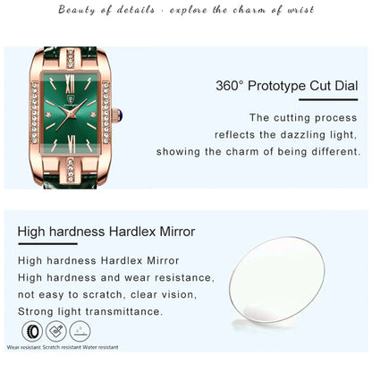 POEDAGAR Fashion Quartz Watch Female Luxury Elegant Clock Waterproof Leather Band Creative Diamond Women Watch Montre Femme Gift