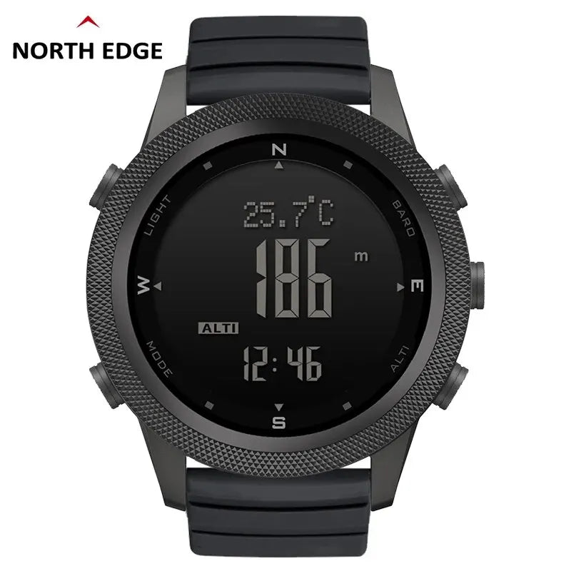 NORTH EDGE APACHE-46 Men Digital Watch Outdoor Sports Running Swimming Outdoor Sport Watches Altimeter Barometer Compass WR50M