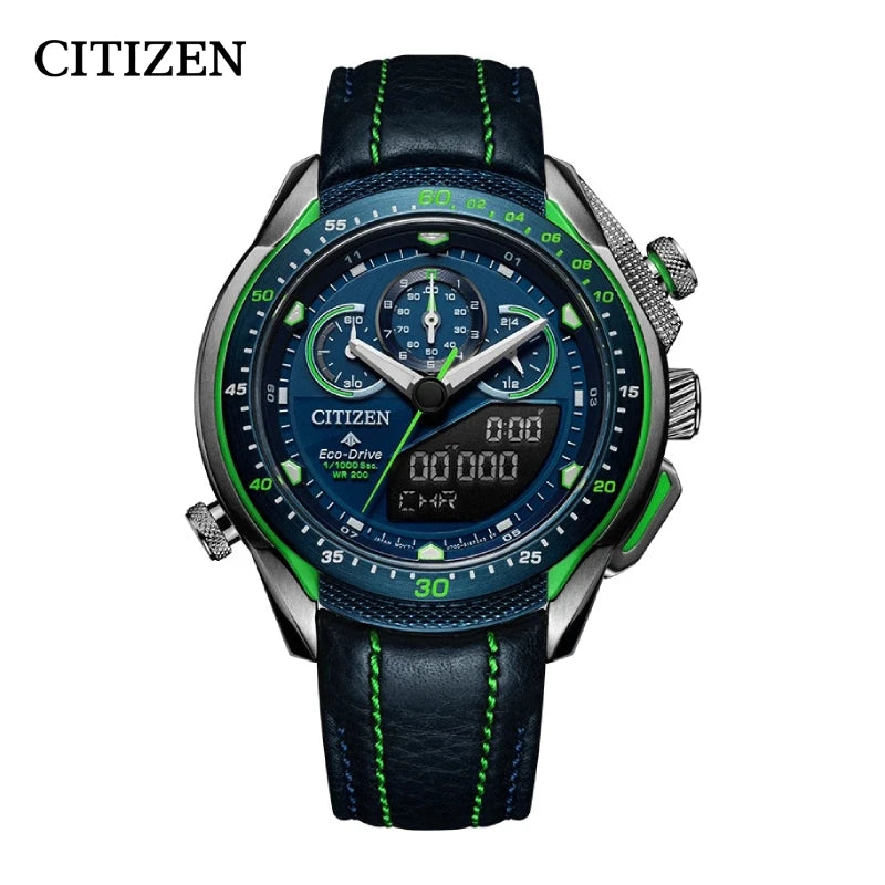 CITIZEN Watch Men's Light Drive Men's Waterproof Diving Watch Luminous Stainless Steel Strap Sports Watch JW0148-12L