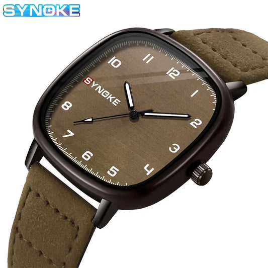 SYNOKE Montre à quartz pour homme, montre-bracelet tendance, simple, pour affaires, sport, non mécanique