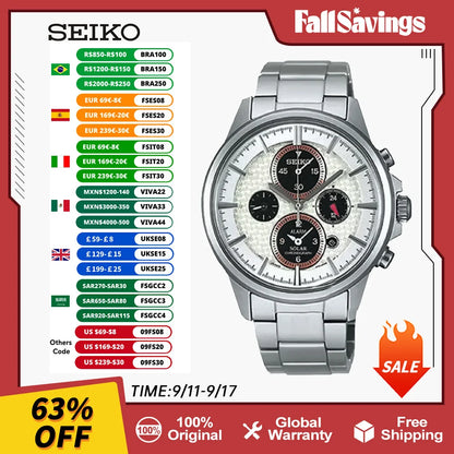 Original Japan SEIKO Watch Men Quartz Watches Stainless Steel Waterproof  Fashion Leisure Watches