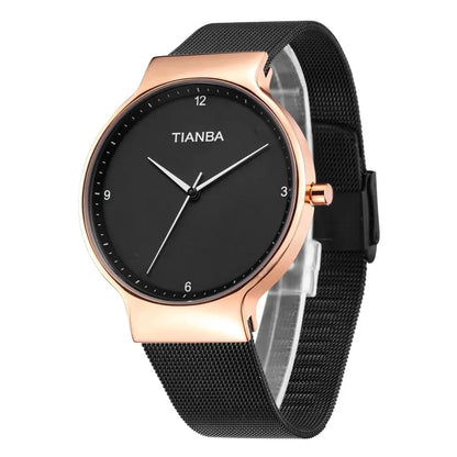 TIANBA Solar Energy Watch Men Quartz Watches Waterproof Fashion Leisure Stainless Steel watchs