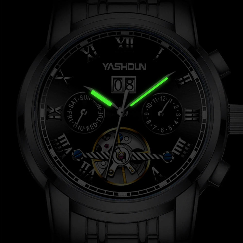 Skeleton Watches For Men Waterproof Watches Mechanical Men's Dress Watches relogio masculino