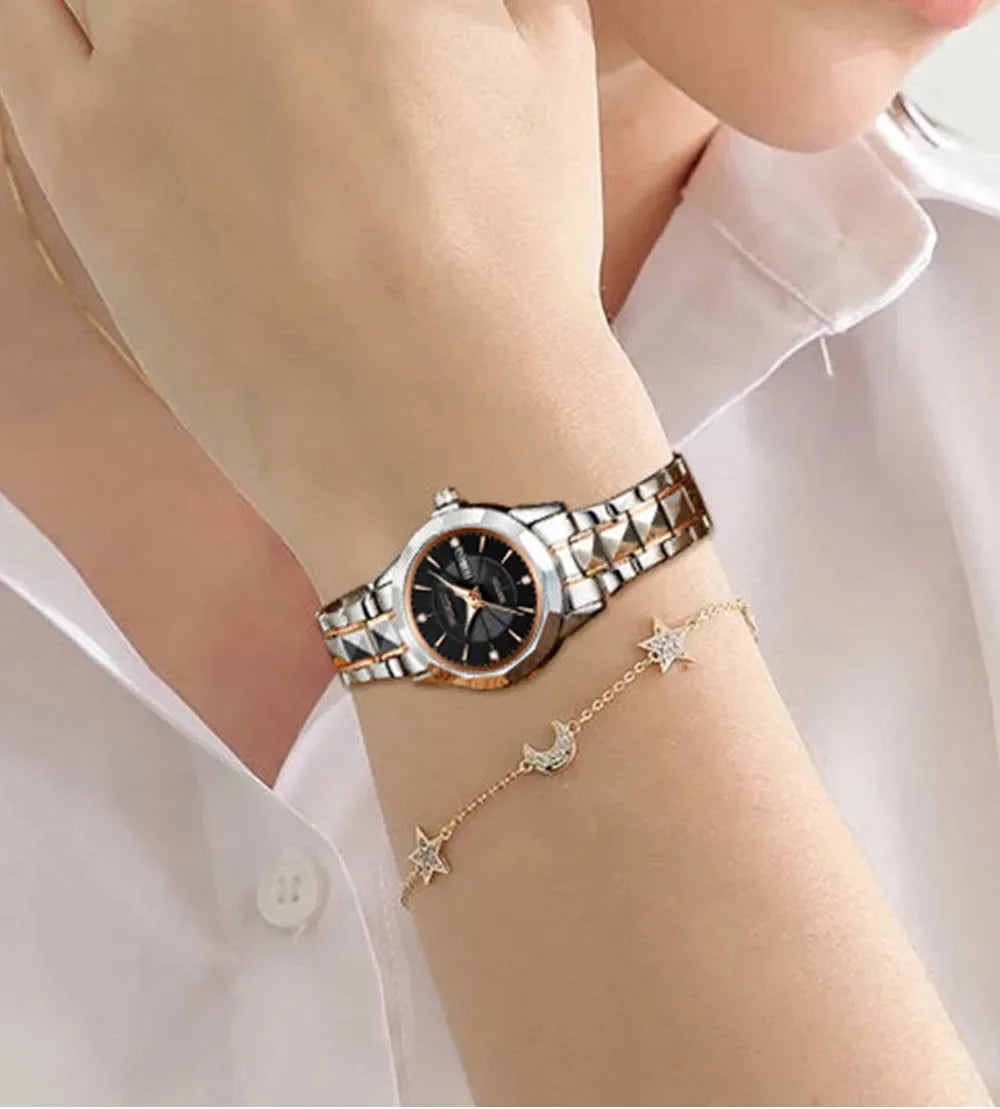 POEDAGAR Exquisite Minimalist Women Watch Luxury Fashion Stain Steel Ladies Waterproof Quartz Wristwatch Rose Gold Female Clock