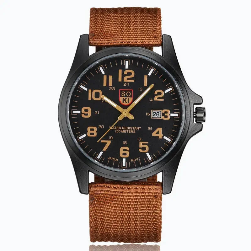 YIKAZE Montres Hommes Top Marque De Luxe Décontracté Militaire Quartz Sport Montre-Bracelet En Nylon Souple Mâle Horloge Montre relogio masculino