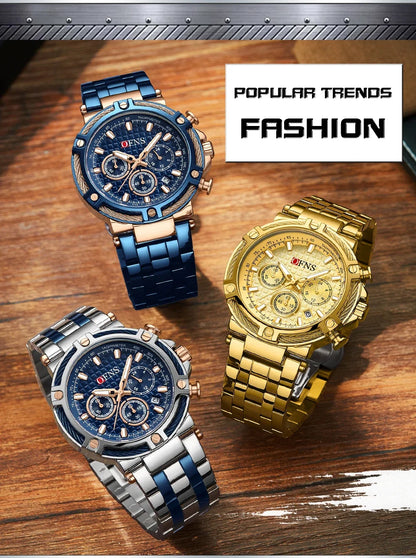 OFNS Brand 5516 New Men's Quartz Watch Fashion Business Leisure Sports Multi functional Six Needle Waterproof Men's Quartz Watch