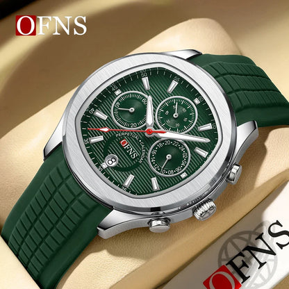 OFNS Brand 8019 Luxury Fashion Men's Watch High Quality Waterproof Timing Code Men's Watch Men's Watch Quartz Watch Casual Clock