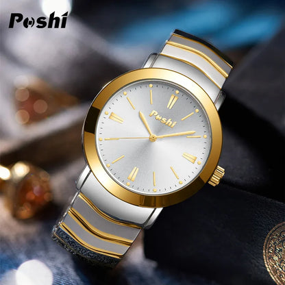 POSHI Fashion Watch for Man Origial Design Alloy Strap Men's Wristwatch Waterproof Business Clock relogios masculino reloj