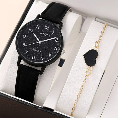 FASHION STARry SKY WOMEN'S QUARTZ WATCHES WITH LEATHER BAND