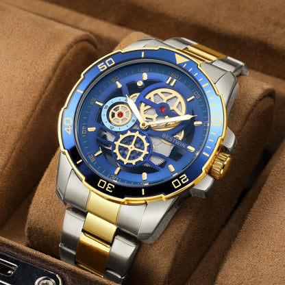 Top New Watch for Men Quartz Movement Stainless Steel Business  Watches Original Date Clock Relogio Masculino 2023