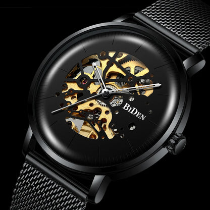 WRIST WATCHES Men's WATCH MAN WATERPROOF SKELETON AUTOMATIC MECHANICAL LUXURY MALE CLOCK STAINLESS STEEL SELF WIND Mens Watch