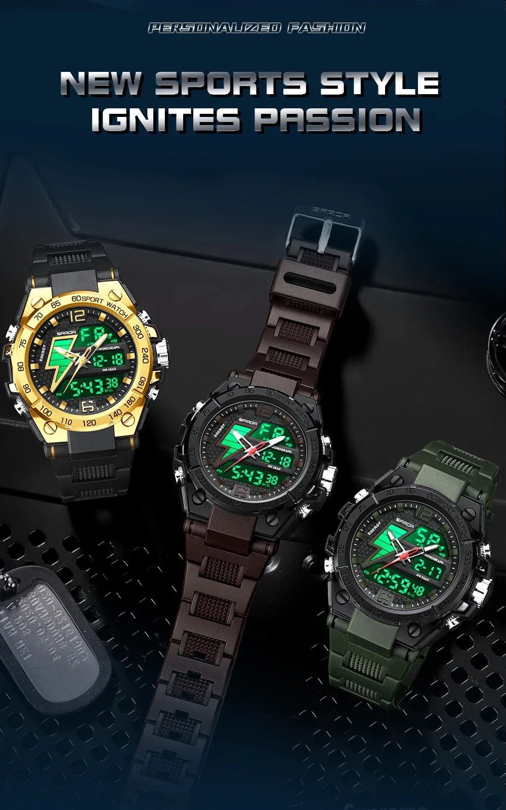 SANDA 6137 2024 Top Brand Men's Watches 5ATM Waterproof Sport Military Wristwatch Quartz Watch for Men Clock Relogio Masculino