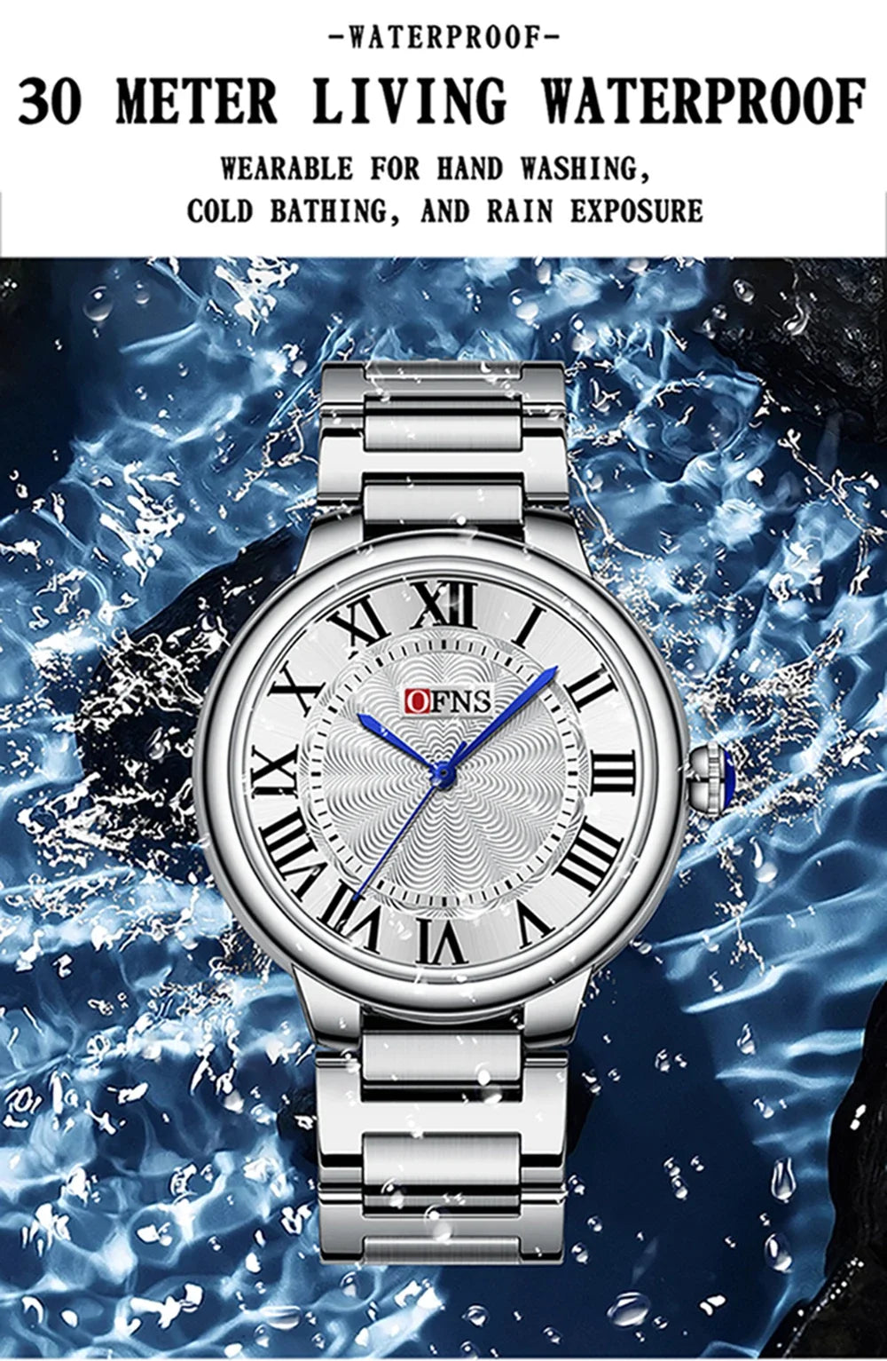 OFNS High end Brand Top 1508 Watch Steel Band Fashion Roman Scale dial Light Luxury Waterproof Women's Quartz Watch 2024