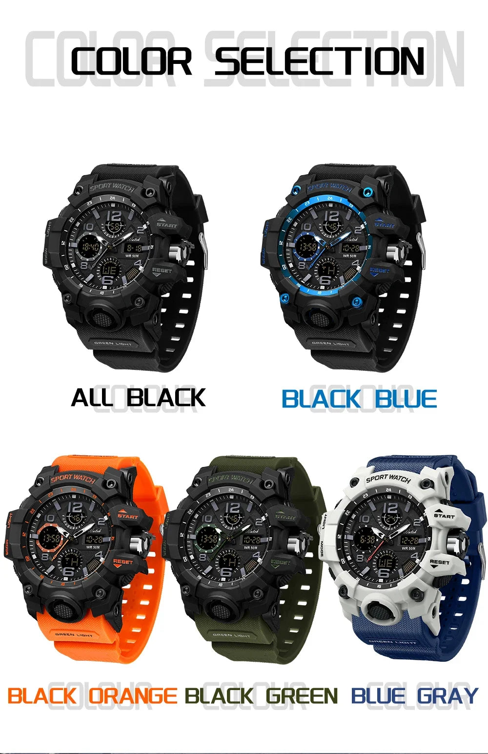 OFNS 6021 Fashionable and Trendy Men's Multi functional Luminous Alarm Clock, Shockproof and Waterproof Men's Watch 2024