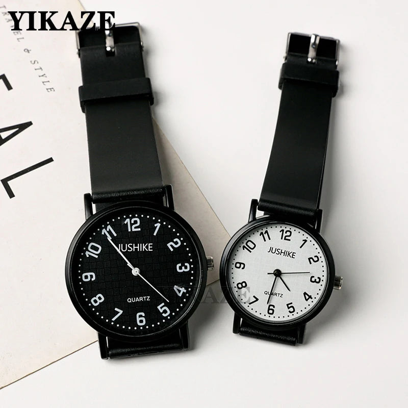 YIKAZE Montre-bracelet à quartz pour femmes pour enfants filles garçons montre lumineuse affichage LED lumière montres-bracelets multifonctions décontractées horloge