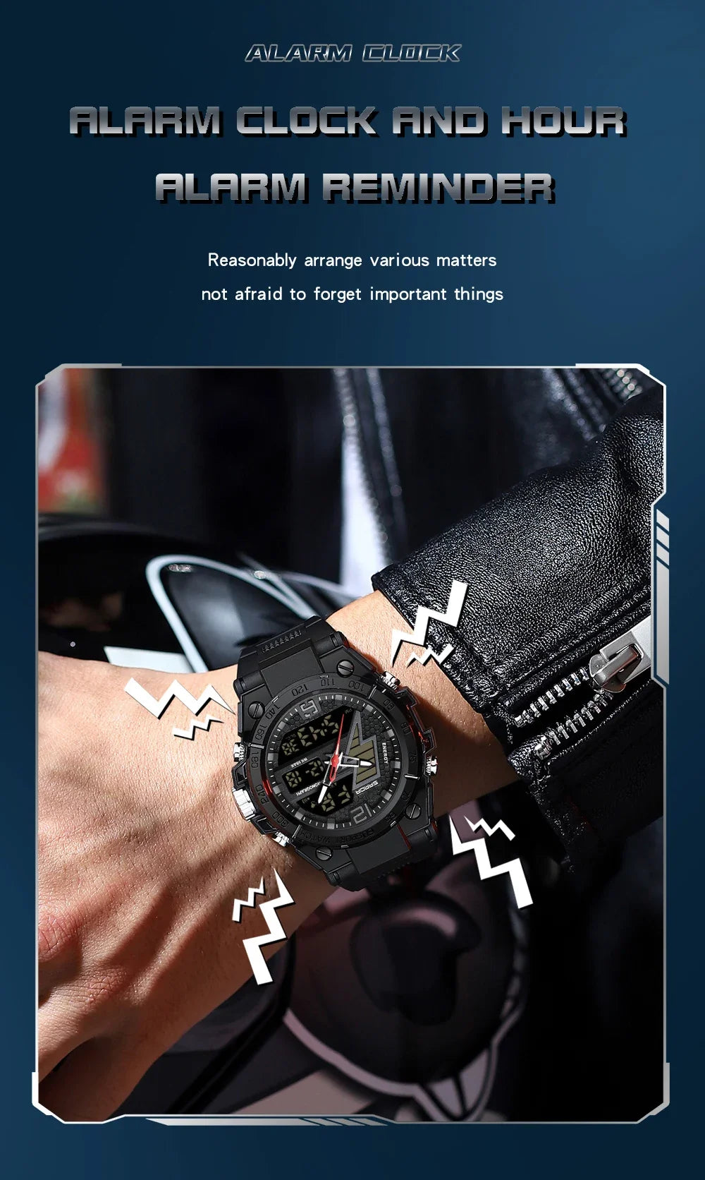 SANDA 6137 2024 Top Brand Men's Watches 5ATM Waterproof Sport Military Wristwatch Quartz Watch for Men Clock Relogio Masculino