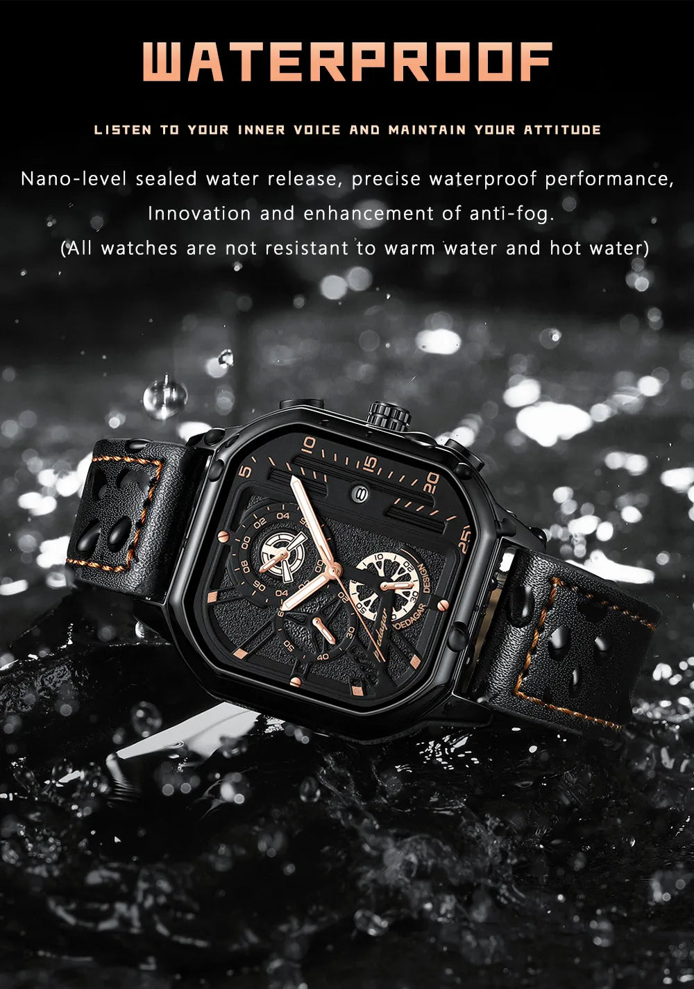 POEDAGAR Fashion Quartz Men Watches Top Brand Waterproof Luminous Chronograph Sports Watch Relogio Masculino reloj High Quality