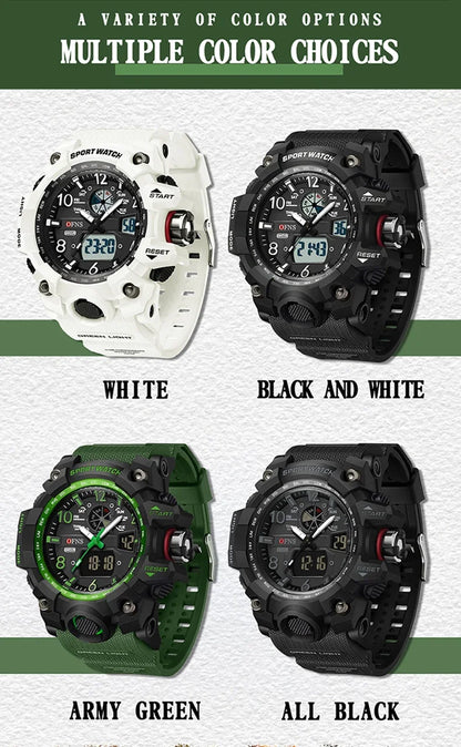 OFNS Top Brand Sports Men's Watches Military Quartz Watch Man Waterproof Wristwatch for Men Clock shock relogios masculino 3169