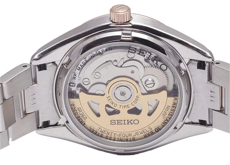 Seiko Presage Series Women's Mechanical Watch Japan Original 10 Bar Waterproof Metal Wristband Business Casual Watch