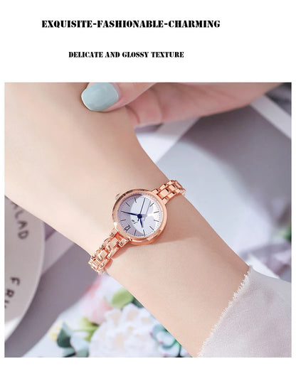 UTHAI W103 Women Fashion Quartz Watch Clock Minimalist College/High School Girls Wristwatch Female Metal Bracelet Watches Gift