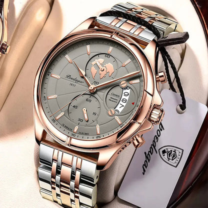 POEDAGAR Luxury Men Watch Business Waterproof Date Chronograph Full Steel Quartz Men Wrist Watches Male Clock reloj hombre Dress