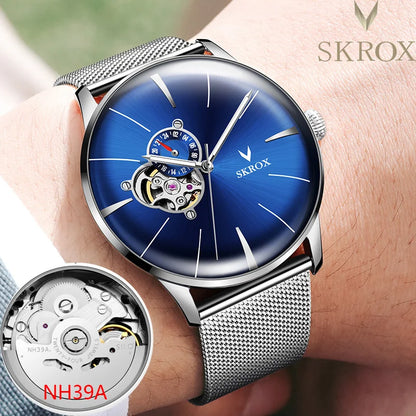 nh39a Japanese Automatic Movement Man Watch Mechanical Waterproof Stainless Steel Wristwatches Blue Dial High-End Luxury Clock