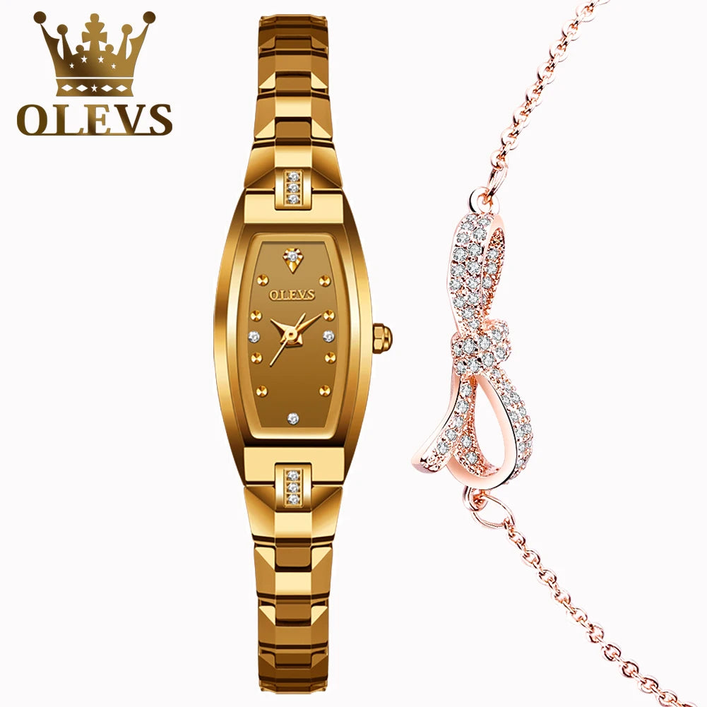 OLEVS Gold/Rose Gold Watches for Womens Waterproof Slim Thin Small Wrist Analog Diamond Quartz Ladies Wrist Watches Elegant