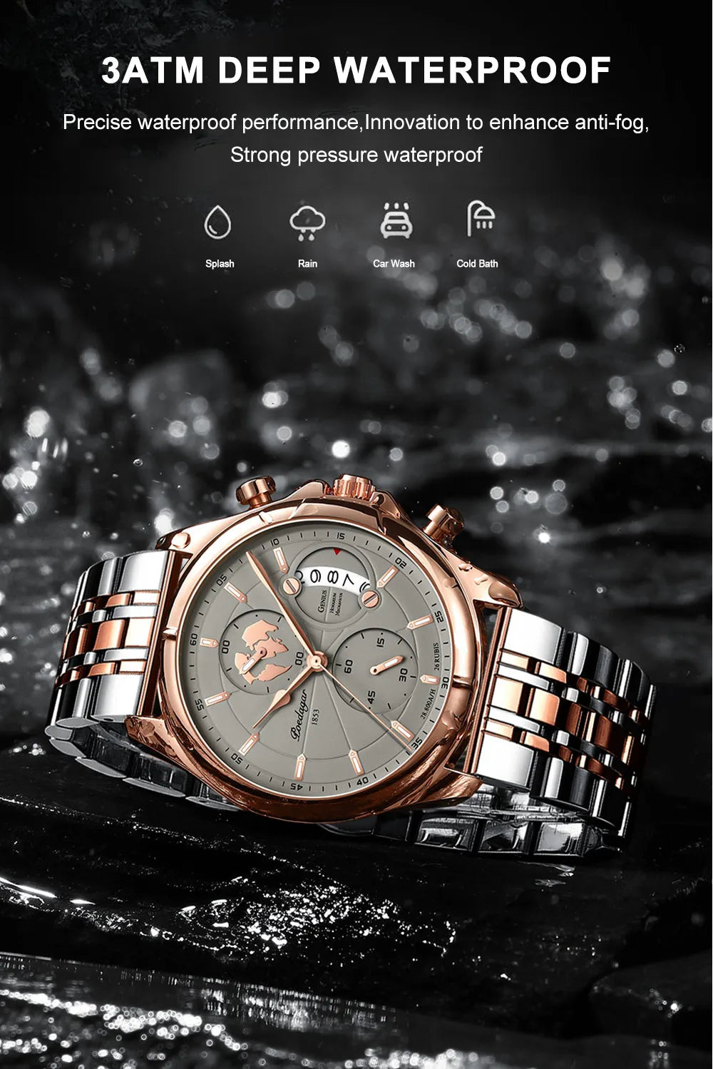 POEDAGAR Luxury Men Watch Business Waterproof Date Chronograph Full Steel Quartz Men Wrist Watches Male Clock reloj hombre Dress