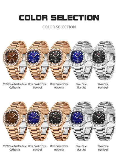 OFNS Brand 1522 Top Class Men's Quartz Watch Stone Glow Calendar Waterproof Business Fashion Trend Men's Watches