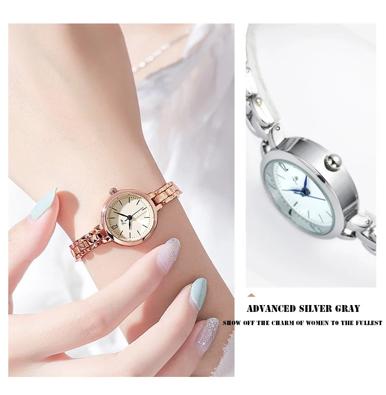 UTHAI W103 Women Fashion Quartz Watch Clock Minimalist College/High School Girls Wristwatch Female Metal Bracelet Watches Gift