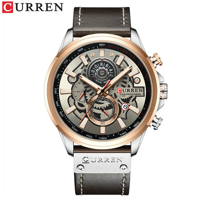 CURREN Watch for Men Top Brand Luxury Leather Strap Quartz Waterproof Wristwatch Fashion Casual Sports Watch Business Date Clock