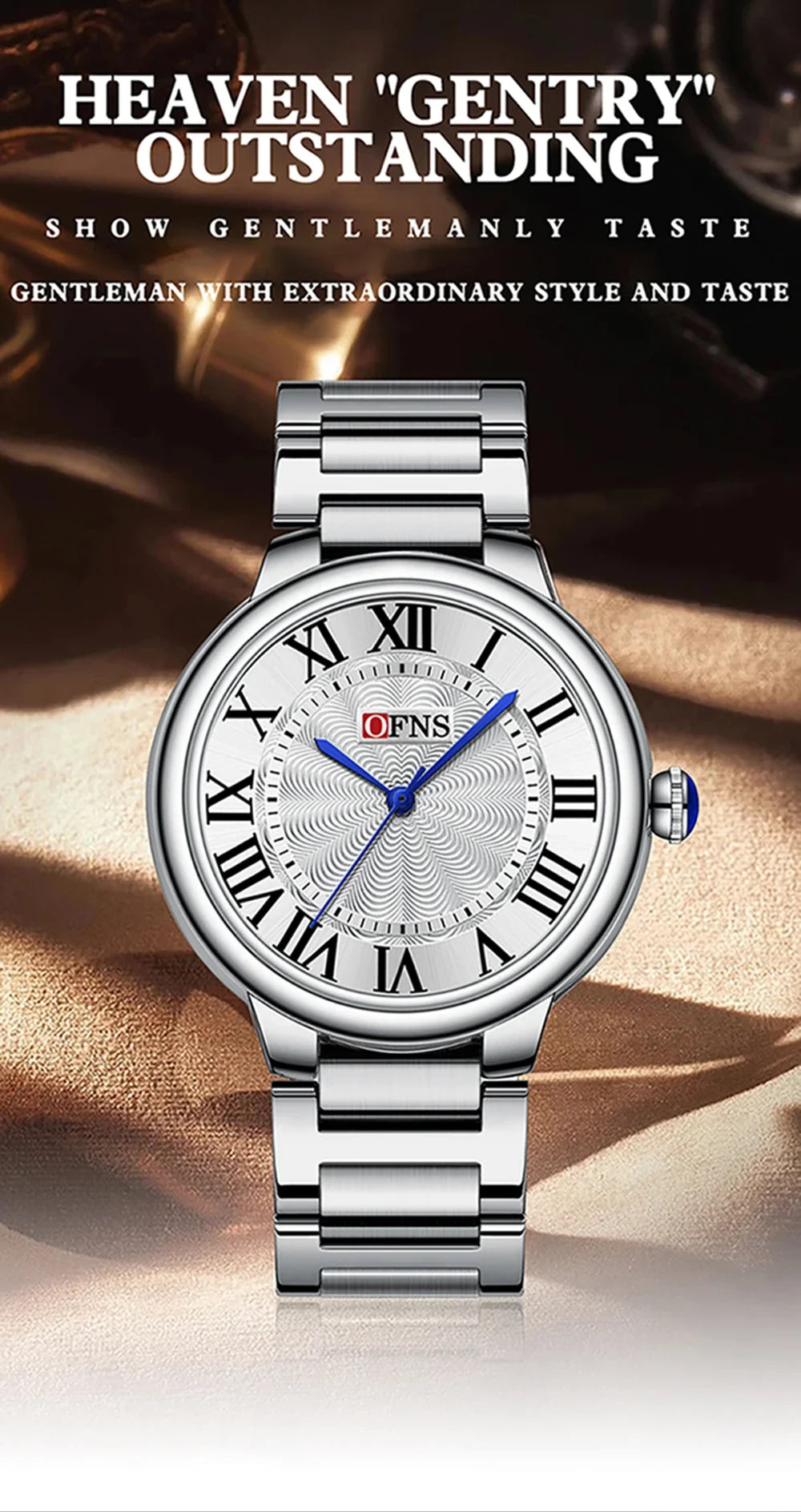 OFNS High end Brand Top 1508 Watch Steel Band Fashion Roman Scale dial Light Luxury Waterproof Women's Quartz Watch 2024