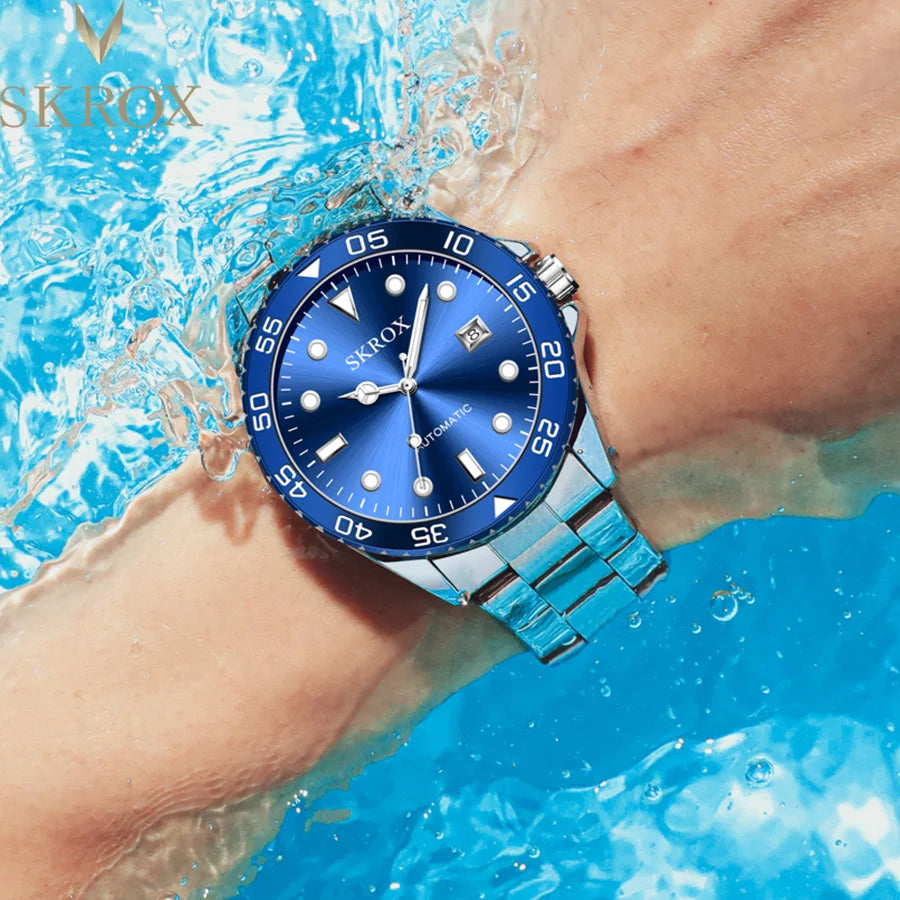 Luxury Replica High-End Blue Dial Submarine Diver Man Watch Luminous Automatic Wristwatches Stainless Steel Waterproof Clockwork